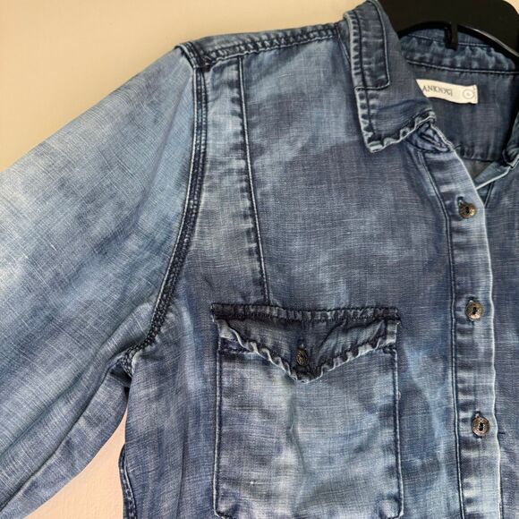 Blank NYC Blue Button Down Shirt - Picture 3 of 10